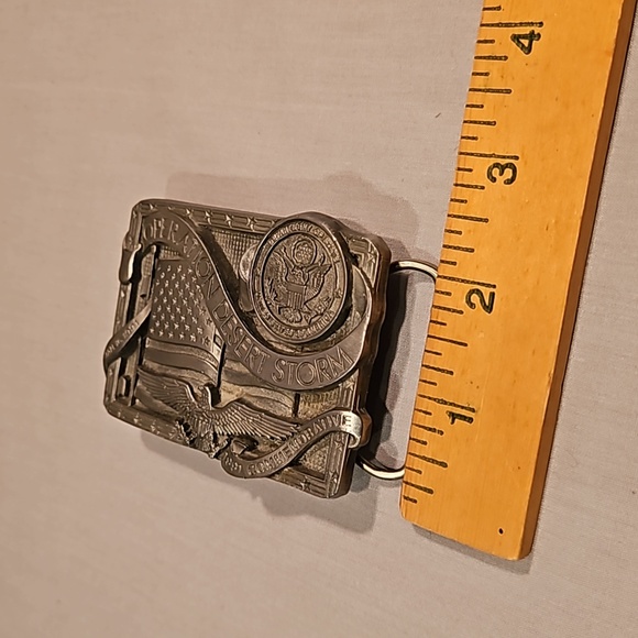 Pewter 1991 Operation Desert Storm Belt Buckle #396 - Picture 9 of 11